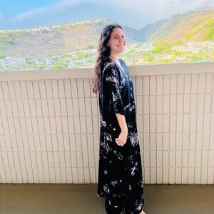 Black Grey Tie Dye Kaftan Dress, resort Wear, Caftan, evening Dress